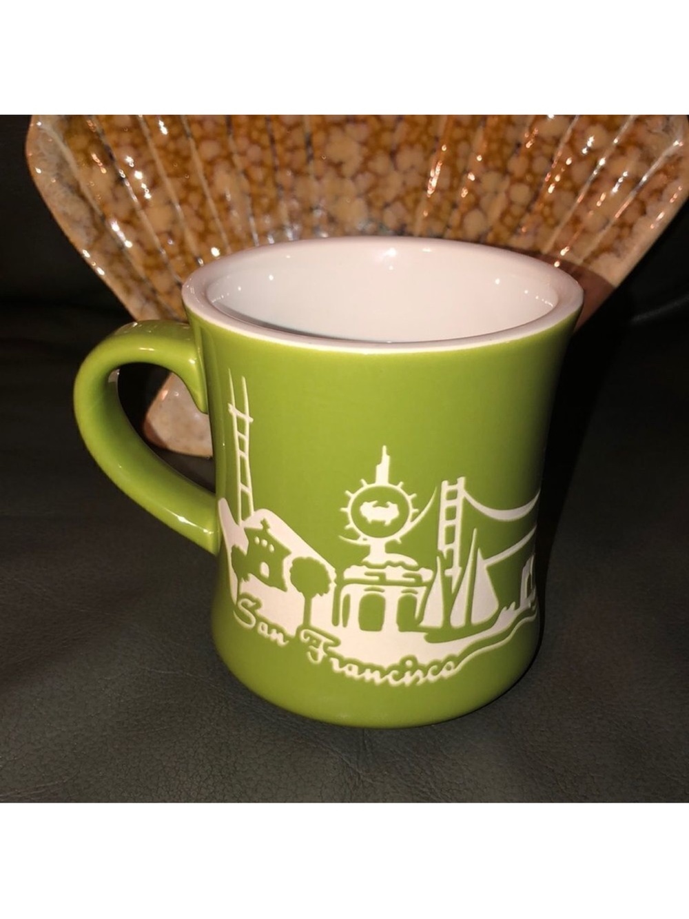 Beautiful San Francisco Artist Designed Chiseled City Scape Ceramic Mug